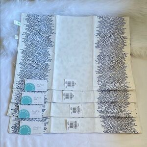 Martha Stewart Blue and White Patterned Set of 4 Placemats. Brand New With Tags.